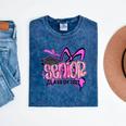 Senior 2027 Class Of 2027 Coquette Girl Pink Graduation 2027 Mineral Wash Tshirts Mineral Navy