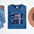 Senior 2027 Class Of 2027 Coquette Pink Bow Graduation 2027 Mineral Wash Tshirts Mineral Navy