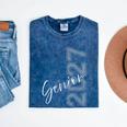 Senior 2027 Class Of 2027 Shirt Graduation Mineral Wash Tshirts Mineral Navy