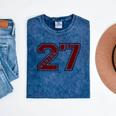 Senior 2027 Maroon Senior Class Of 27 Jersey Graduation Mineral Wash Tshirts Mineral Navy