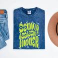 Senior Assassin Winner School Graduation Water Game Mineral Wash Tshirts Mineral Navy