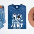 Senior Aunt Class Of 2026 Soccer Graduation Heart Mineral Wash Tshirts Mineral Navy