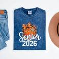 Senior Basketball Class Of 2026 Coquette Graduation Day Mineral Wash Tshirts Mineral Navy