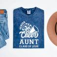 Senior Cheerleader Aunt Cheer Class Of 2026 Graduation Women Mineral Wash Tshirts Mineral Navy