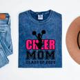 Senior Cheerleader Mom Cheer Class Of 2025 Graduation Women Mineral Wash Tshirts Mineral Navy