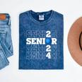 Senior Class Of 2024 Bowling First Day Of School Graduation Mineral Wash Tshirts Mineral Navy