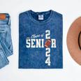 Senior Class Of 2024 Football Graduation Party Favors 2024 Mineral Wash Tshirts Mineral Navy