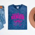 Senior Class Of 2026 Coquette Pink Bow Graduation 2026 Mineral Wash Tshirts Mineral Navy