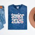Senior Class Of 2026 Graduation 2026 Coquette Pink Bow Cute Mineral Wash Tshirts Mineral Navy
