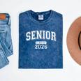 Senior Class Of 2026 Graduation Varsity Arched Letters Mineral Wash Tshirts Mineral Navy