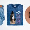 Senior Class Of 2026 Melanin Girl 2026 Graduation Mineral Wash Tshirts Mineral Navy