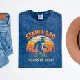 Senior Dad Class Of 2026 Bigfoot Vintage Graduation Mineral Wash Tshirts Mineral Navy