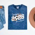 Senior Dad Class Of 2026 Soccer Ball Graduation Mineral Wash Tshirts Mineral Navy