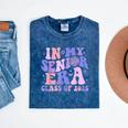 In My Senior Era Class Of 2025 Groovy Senior 2025 Graduation Mineral Wash Tshirts Mineral Navy