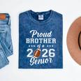 Senior Football Brother Class Of 2026 Graduation Graduate Mineral Wash Tshirts Mineral Navy