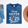 Senior Football Sister Class Of 2025 Graduation Graduate Mineral Wash Tshirts Mineral Navy