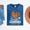 Senior Grandma Class Of 2026 Basketball Graduation Heart Mineral Wash Tshirts Mineral Navy