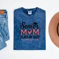 Senior Mom 2027 Class Of 2027 Graduation Proud Senior Mother Mineral Wash Tshirts Mineral Navy