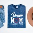 Senior Mom Class Of 2026 Graduation Premium Tri-Blend Mineral Wash Tshirts Mineral Navy
