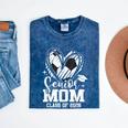 Senior Mom Class Of 2026 Soccer Graduation Heart Mineral Wash Tshirts Mineral Navy