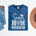 Senior Mom Class Of 2027 Senior Mama 2027 Graduation Mineral Wash Tshirts Mineral Navy