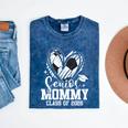 Senior Mommy Class Of 2026 Soccer Graduation Heart Premium Tri-Blend Mineral Wash Tshirts Mineral Navy