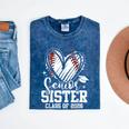Senior Sister Class Of 2026 Baseball Graduation Heart Mineral Wash Tshirts Mineral Navy