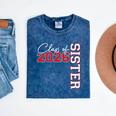 Senior Sister Class Of 2026 Proud Big Sis Graduation Family Mineral Wash Tshirts Mineral Navy