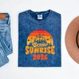 Senior Sunrise Class Of 2026 Graduation Proud Graduate Retro Mineral Wash Tshirts Mineral Navy