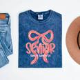 Senior Twenty Twenty-Six Coquette Graduation Class Of 2026 Mineral Wash Tshirts Mineral Navy