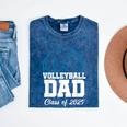 Senior Volleyball Dad Class Of 2025 Graduation Graduate Mineral Wash Tshirts Mineral Navy
