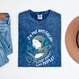 Shark Don’t Like People Antisocial Introvert Mineral Wash Tshirts Mineral Navy