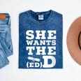 She Wants The EdD Graduation Doctorate EdD Graduate Mineral Wash Tshirts Mineral Navy