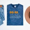 Sigma Male Definition Crazy Aura Lone Wolf Introvert Mineral Wash Tshirts Mineral Navy