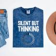 Silent But Thinking Introvert Mineral Wash Tshirts Mineral Navy