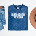 Silently Correcting Your Grammar Introvert Mineral Wash Tshirts Mineral Navy
