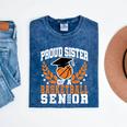 Sister Class Of 2025 Senior Basketball Graduation Family Mineral Wash Tshirts Mineral Navy