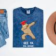 Sloth Dabbing 5th Grade Graduation Shirt Fifth Grade Grad Mineral Wash Tshirts Mineral Navy