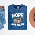 Sloth Shirts Cute Introvert Nope Not Today Sloth Mineral Wash Tshirts Mineral Navy