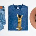 SmileteesGrad Llama Graduation T-Shirt Mineral Wash Tshirts Mineral Navy