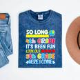 So Long 4th Grade Here I Come Graduation 5th Grade Kids Tee Premium Mineral Wash Tshirts Mineral Navy