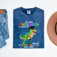 So Long Kindergarten Graduation Class 2025 Dinosaur Kids Mineral Wash Tshirts Mineral Navy