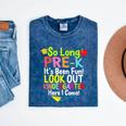 So Long Pre-K Kindergarten Here I Come Graduation Kids Mineral Wash Tshirts Mineral Navy