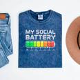 Social Battery Low Energy Antisocial Introvert Mineral Wash Tshirts Mineral Navy Social Battery Low Energy Antisocial Introvert Mineral Wash Tshirts Mineral Navy