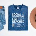 Social Interactions Limit Reached Introvert Tired Mineral Wash Tshirts Mineral Navy