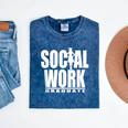 Social Work Graduate TShirt College Graduation Mineral Wash Tshirts Mineral Navy