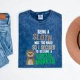 Social Work Student Masters Degree Graduation Mineral Wash Tshirts Mineral Navy