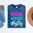 Social Worker Work Coworkers Best Friend Graduation MSW Mineral Wash Tshirts Mineral Navy