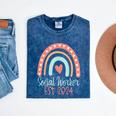 Social Worker Work MSW BSW Graduation 2024 Masters Degree Mineral Wash Tshirts Mineral Navy