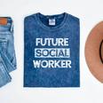 Social Worker Social Work Student Graduation Mineral Wash Tshirts Mineral Navy